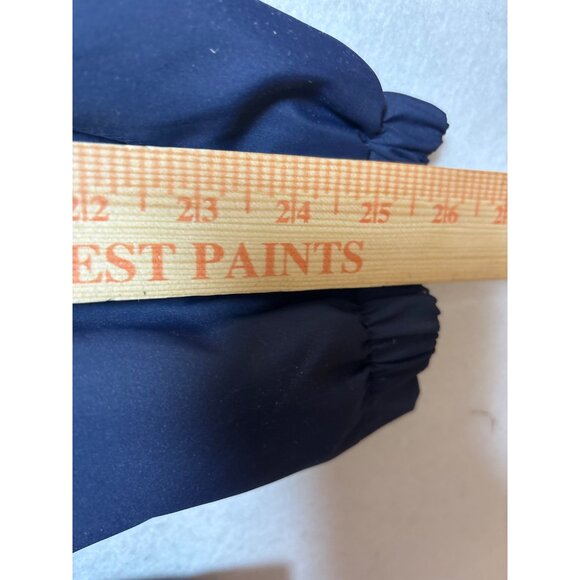 Yale Navy Blue Windbreaker Jacket With Zip Front & Elastic Cuffs XL - Picture 6 of 12